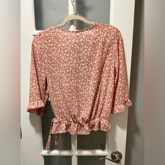 Sienna Sky Floral Cross Over Tie Top - Picture 8 of 10